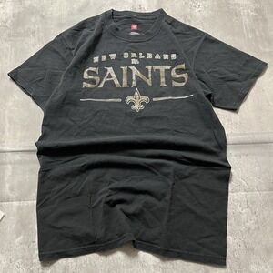 Nfl New Orleans Saints Style T-Shirt Black Yellow Football  Sz Medium
